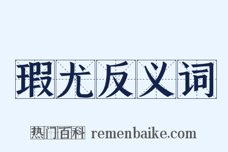 瑕尤反义词是什么意思的图片